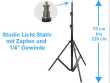 Lichtstativ ALU-Studio-Light-Stand schwarz 75-220 cm /max.4.6 kg